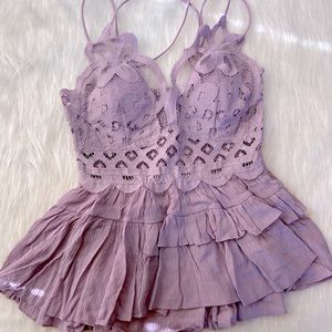 Crochet lace tank
